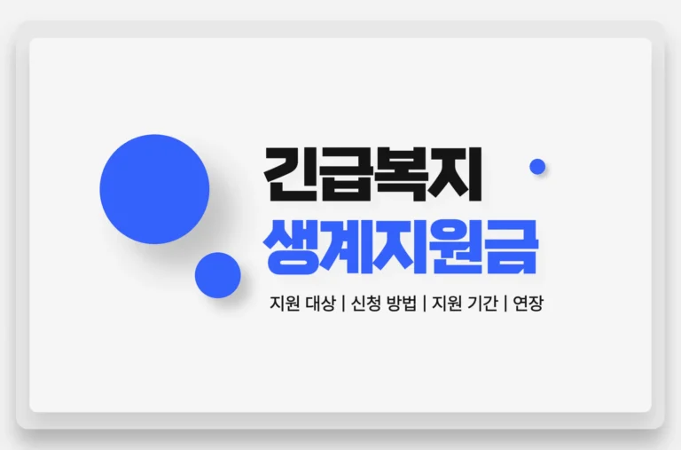 긴급생계지원금