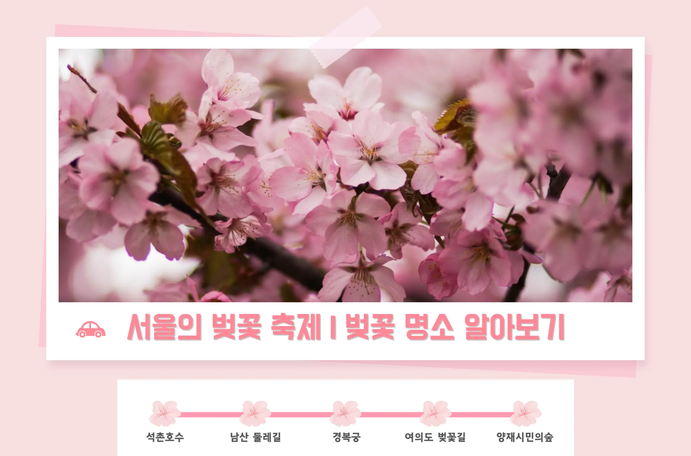 2024 서울 벚꽃축제 명소