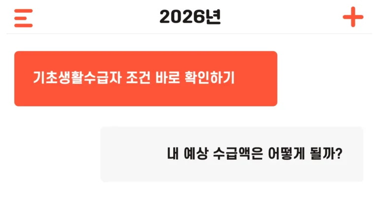 2026년 기초생활수급자 조건 기준 중위소득