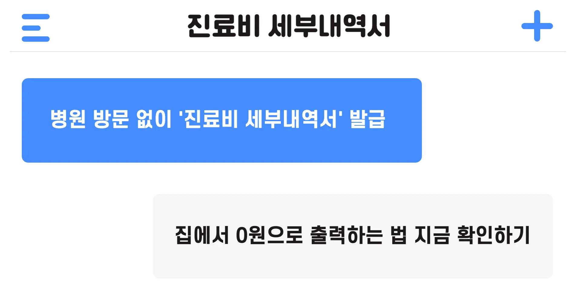 진료비 세부내역서 발급 가이드